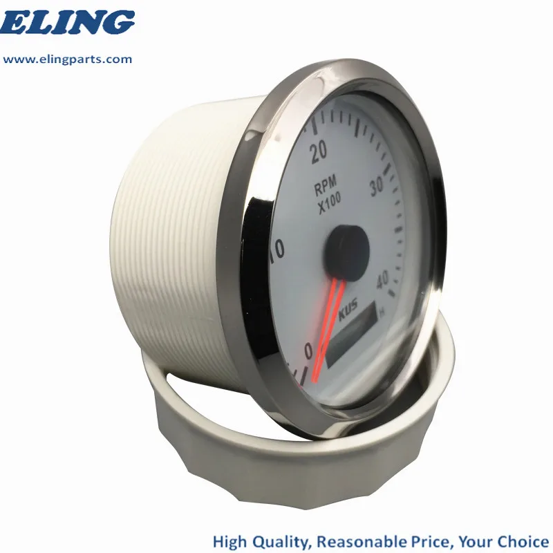 KUS гарантировано 85 мм Тахометр RPM датчик с часовым измерителем 4000 об/мин 12В/24В