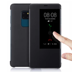 flip cover leather phone case for huawei mate 20 lite pro x 20pro 20lite 20x mate20pro mate20x mate20lite mate20 case smart view free global shipping