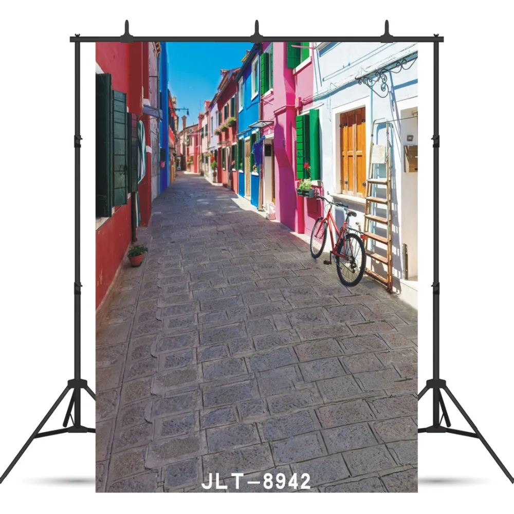 

Vintage House Street Vinyl Photographic Background For Children Baby New Born Shower Portrait Backdrop Photocall Studio