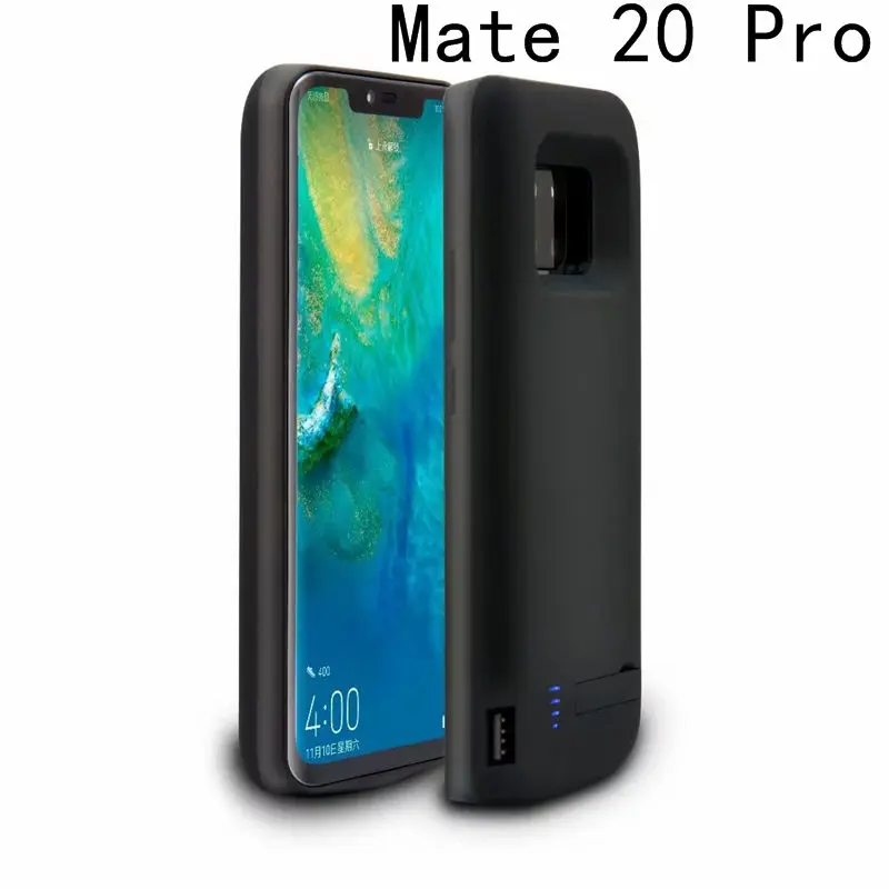 Mate 20 Pro-Black Противоударный чехол-батарея для huawei mate 20, мягкая рамка, внешний тонкий внешний аккумулятор, зарядное устройство, чехол-крышка для huawei mate 20 Pro Funda - Цвет: Mate 20 Pro-Black