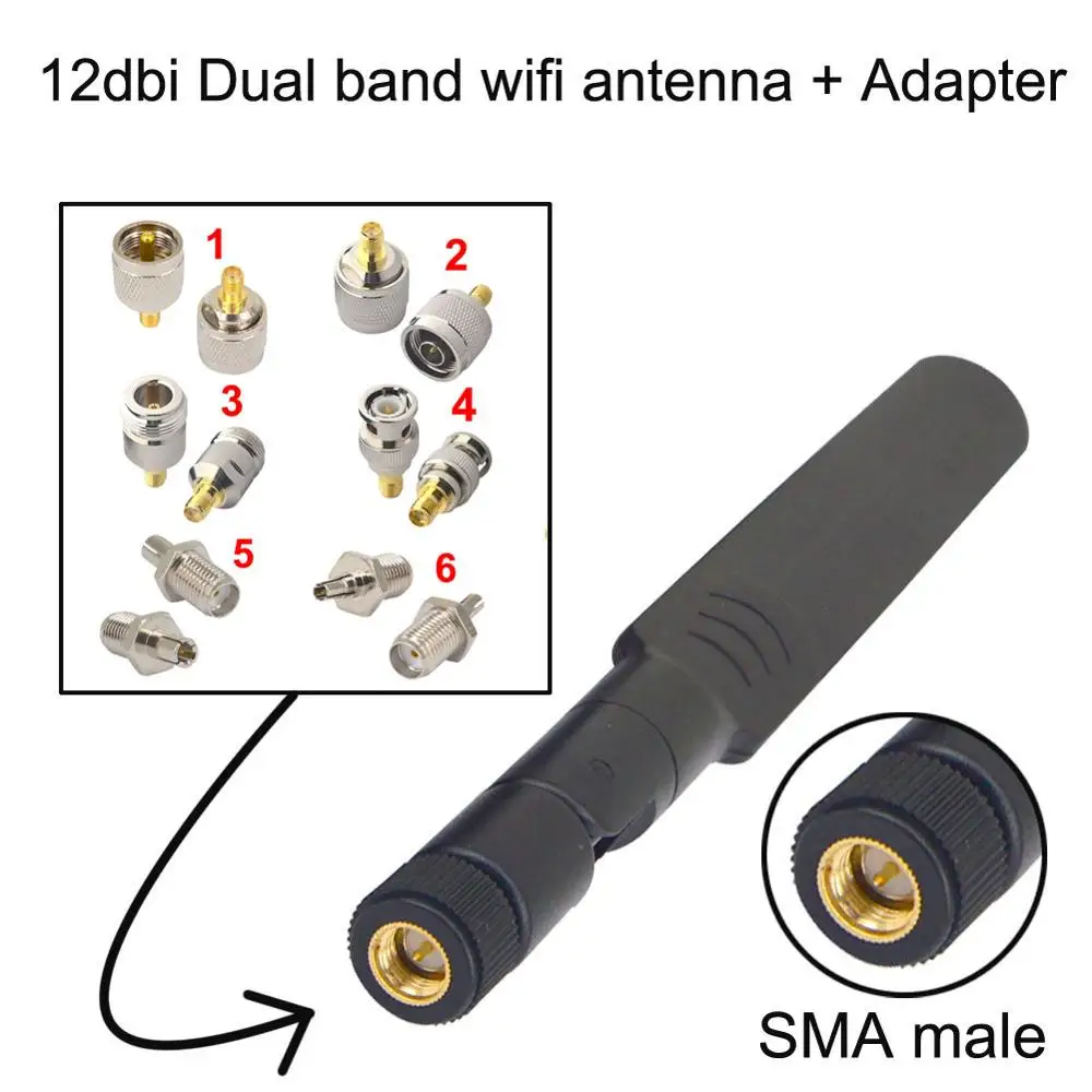 Двухдиапазонная Wi Fi антенна 12dbi 2 4G усилитель сигнала для мужчин и женщин с