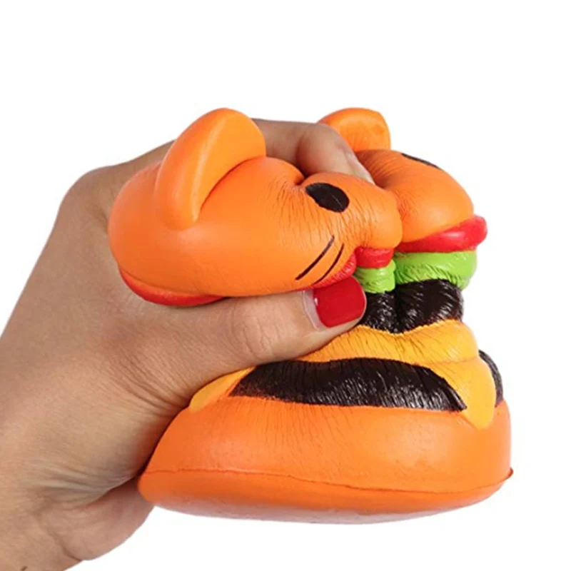 Jumbo Cat Face Burger мягкие ароматизированные игрушки из искусственной кожи для снятия стресса, подарок на Рождество