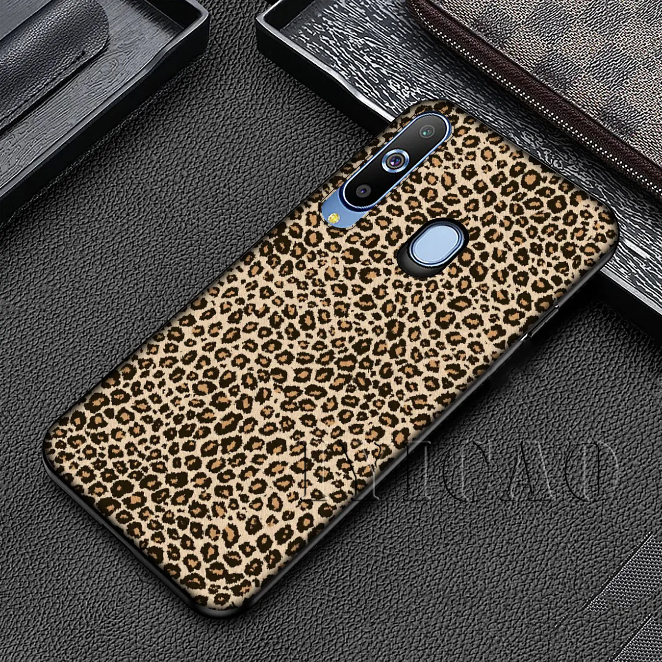 IYICAO Leopard love Pink Soft Silicone Case for Samsung Galaxy A70 A60 A50 A40 A30 A20 A10 A50S A40S A30S A20E A10S Black Cover |