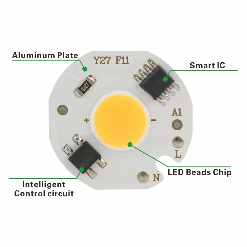 Светодиодный 3 Вт 5 Вт 7 Вт 9 Вт COB чип лампа 220 В Smart IC нет необходимости драйвер светодиодный светильник для наводнения Точечный светильник Diy светильник ing холодный белый теплый белый