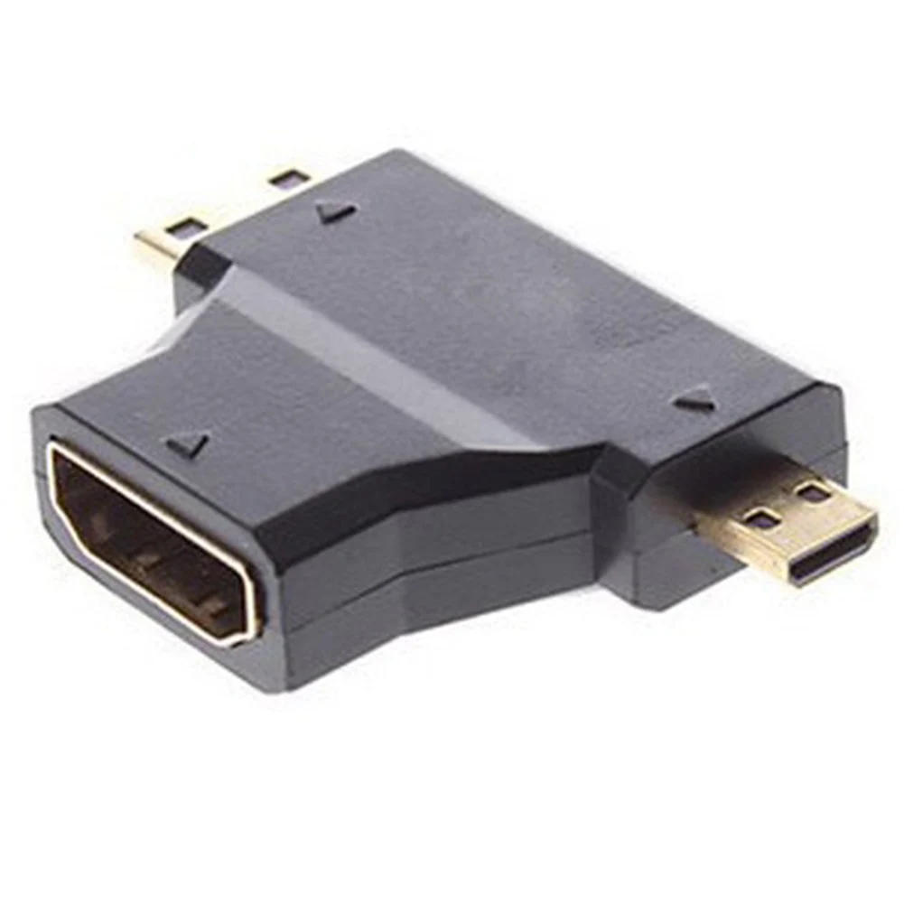 Mini HDMI Male to 1.4 Female Cable Adapter Converter New T-shaped 3 in1 Micro For HDTV 1080P Hdmi |