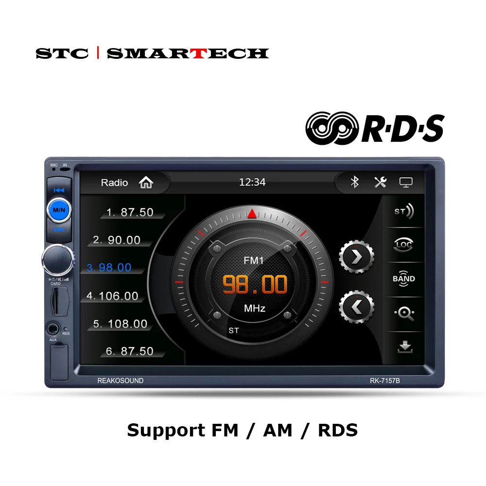 SMARTECH 2 Din Автомагнитолы MP5 плеер стерео аудио 7 дюймов Сенсорный экран поддержка