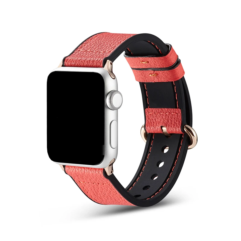 Compatible with Apple Watch Band 44mm 40mm Genuine Leather Replacement Series 4 Sport and Edition. | Наручные часы