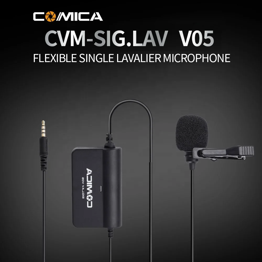COMICA CVM-SIG LAV V05 гибкий Одноместный Lavalier микрофон для itphone камера Запись Студия |
