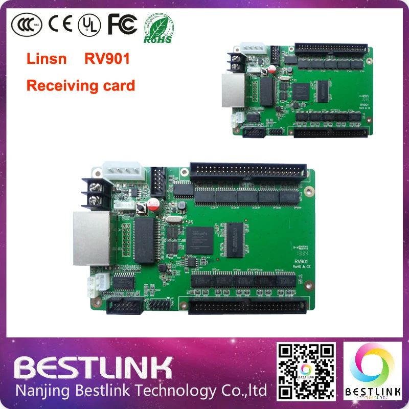 Linsn RV901rv901t led приемная карта 256*1024 пикселя контроллер видео для наружной p10 p16 p20 светодиодного экрана стены.