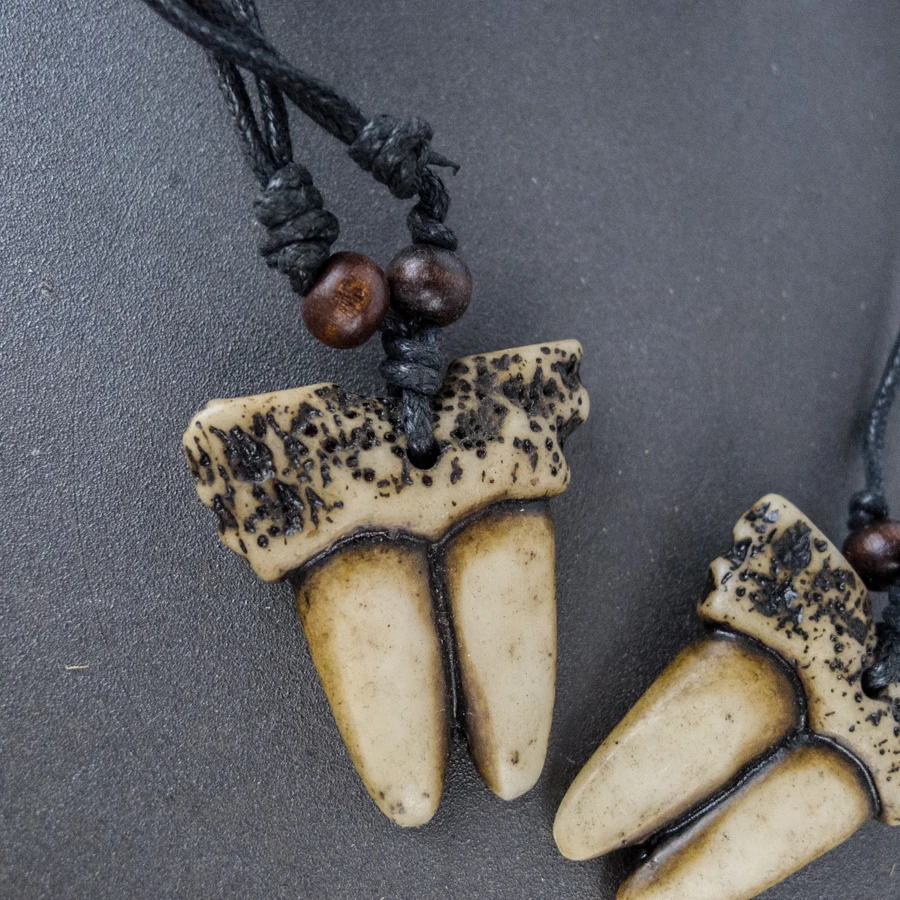 Tooch Cool Man Jewelry Bone Art имитация кости яка материал ожерелье подвеска винтажные
