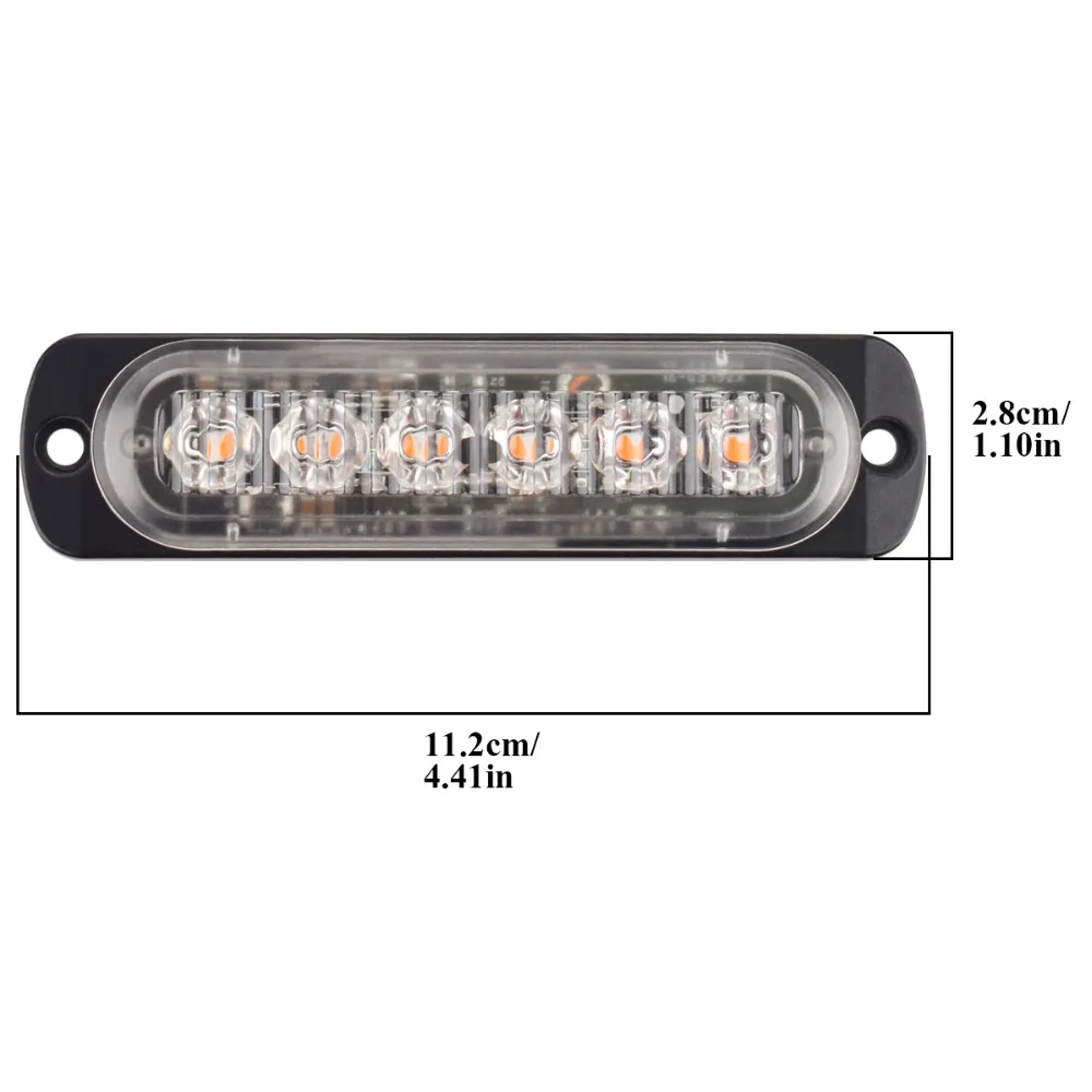 6 Led Стробоскоп мигающий предупреждающий свет решетчатая Подсветка лампа для