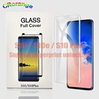 УФ-протектор экрана с полным покрытием клея для Samsung S8 S9 Plus Note9, закаленное стекло с полным покрытием, жидкое УФ-освещение для Galaxy S10e S10 Plus