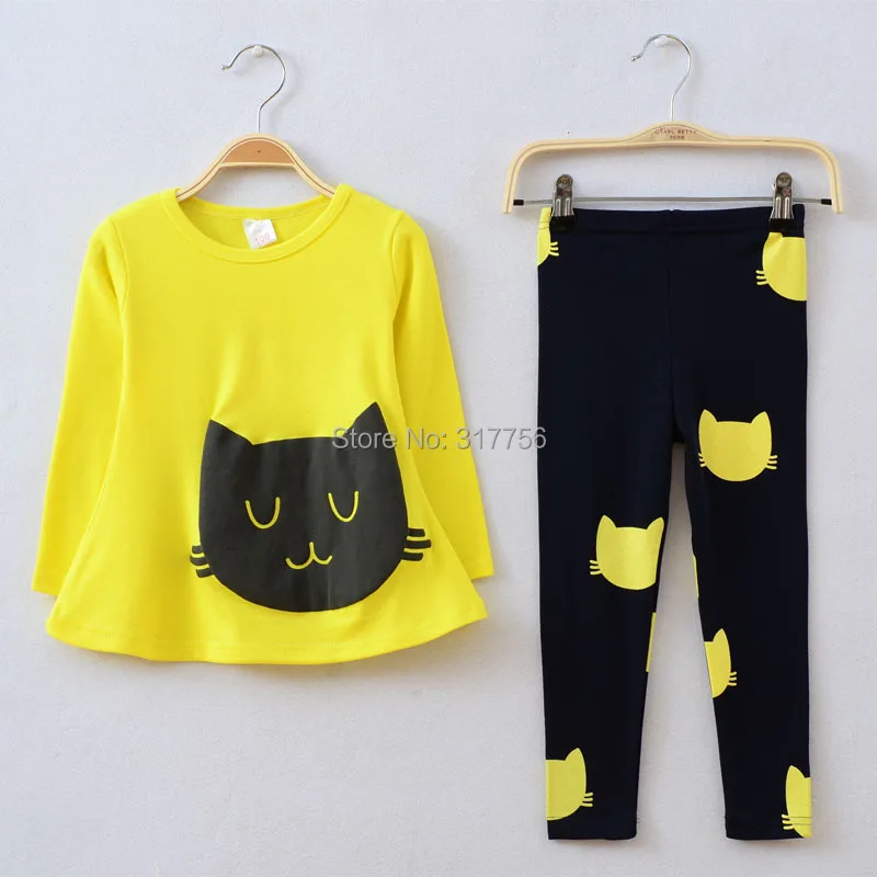 Розничная продажа детская одежда для девочек весенне-осенний Модный комплект