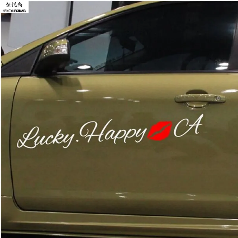Lucky happy Red lips Car Stickers for Jaguar XF XJ XJS XK S-TYPE X-TYPE XJ8 XJL XJ6 XKR XK8 X320 X308 Styling | Автомобили и