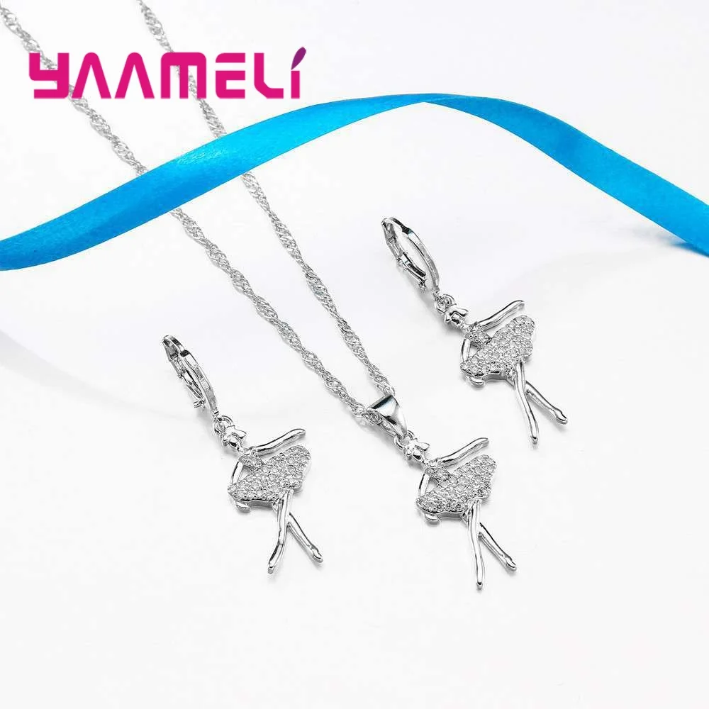YAAMEL оптовая продажа элегантный танцор 925 пробы серебро Цепочки и ожерелья
