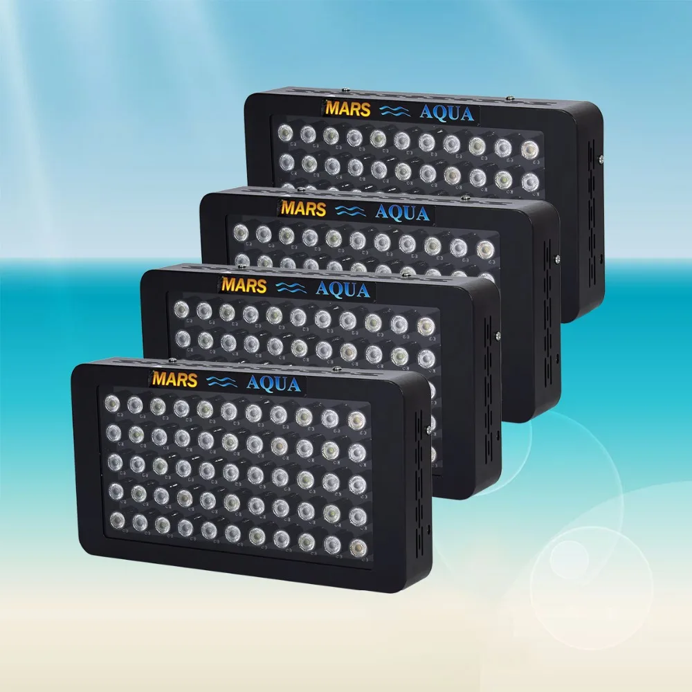 4PCS Marshydro Dimmable 165w LED Aquarium Lighting Full Spectrum for Reef Coral Marine Growing Light Plants |