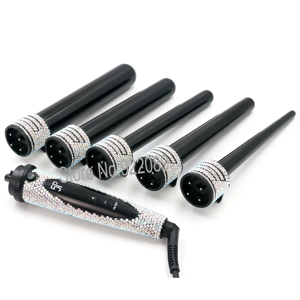 Кристальные щипцы для завивки волос 5 в 1 набор палочек 0 3-1 25 дюйма Сменные