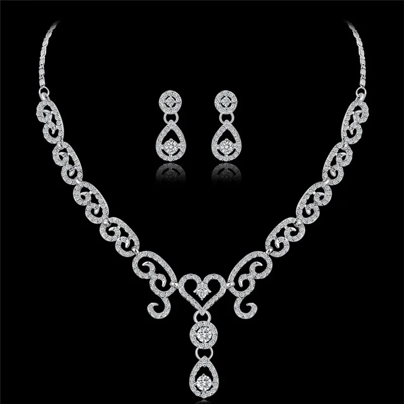 Очаровательные ювелирные наборы цвета капли воды циркониевые цветные Подвески с