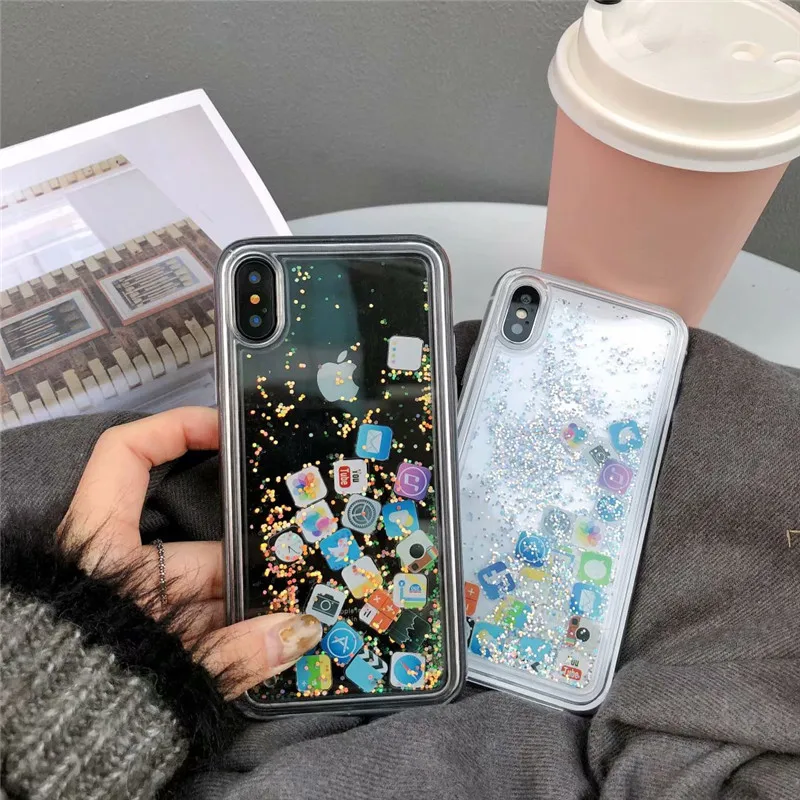 Жидкий чехол стильный Забавный Чехол для мобильного приложения iphone X 8 7 6 6s plus