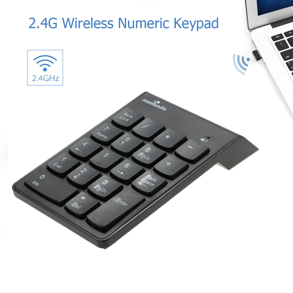 Беспроводная USB клавиатура 2 4G с цифрами цифровая 18 клавишами мини Для iMac/MacBook Air/Pro