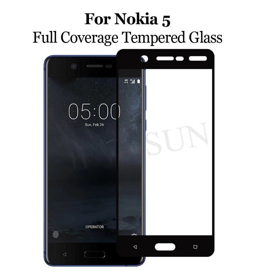 Для Nokia 5 3 6 закаленное стекло ультратонкое 9H противоударное полное покрытие