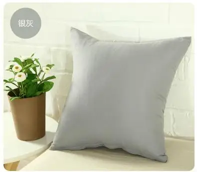 

New Fashion Simple Solid Home/Bed/Car Sofa Back Cushion Cover almofada Christmas Decorative Pillows Cover 45*45CM 3pcs/set
