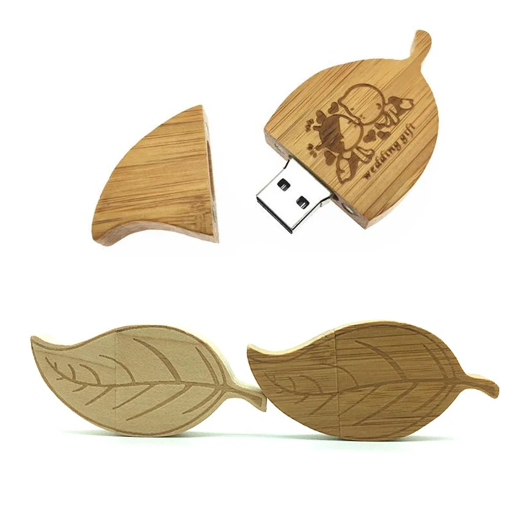 (Более 10 шт. бесплатный логотип) USB флеш накопитель в форме листа флешка 8 ГБ 64 16 32