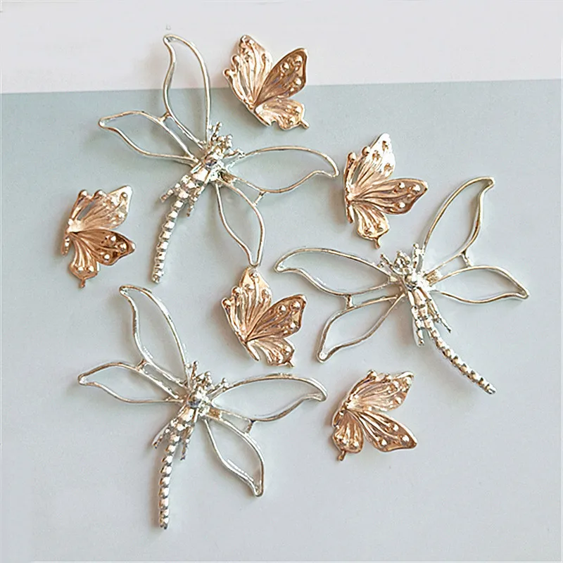 SEA MEW 30 PCS Мода стиль металл сплав KC Золотой Серебряный Цвет Бабочка соединители со