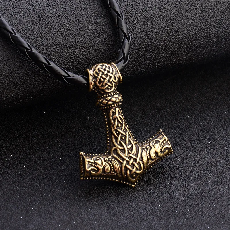 Огромный Thor Hammer Mjolnir чокер амулет викинга скандинавский кулон ожерелье Norse для