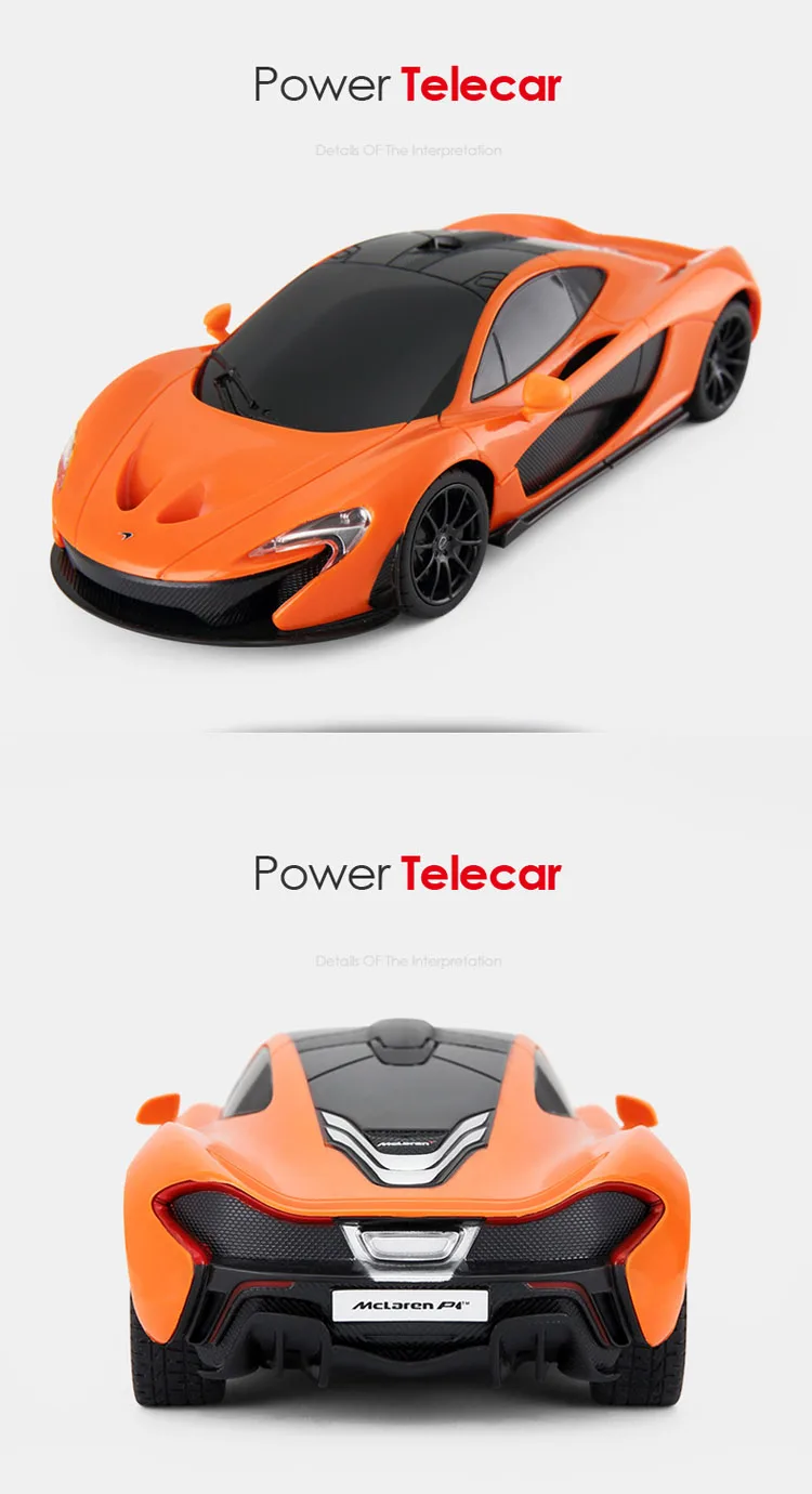 Rastar лицензированный R/C 1:24 mlaren P1 хорошее качество универсальный подарок на год rc автомобиль дистанционного управления Сделано в Китае 75200