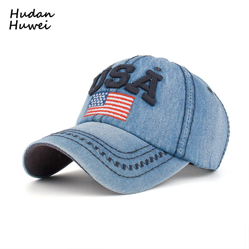 Креативная вышитая США флаг Snapback Регулируемая 6 бейсболка для мужчин женщин открытый солнцезащитный
