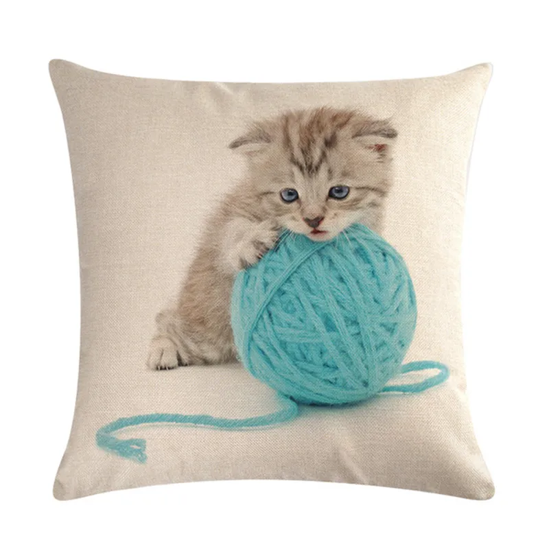 Фото Cute cartoon cat cushion linen cotton household decoration children's gift pillow 45x45cm coffee shop office Дом и сад Cute cartoon cat cushion linen cotton household decoration children's gift pillow 45x45cm coffee shop office Дом и сад