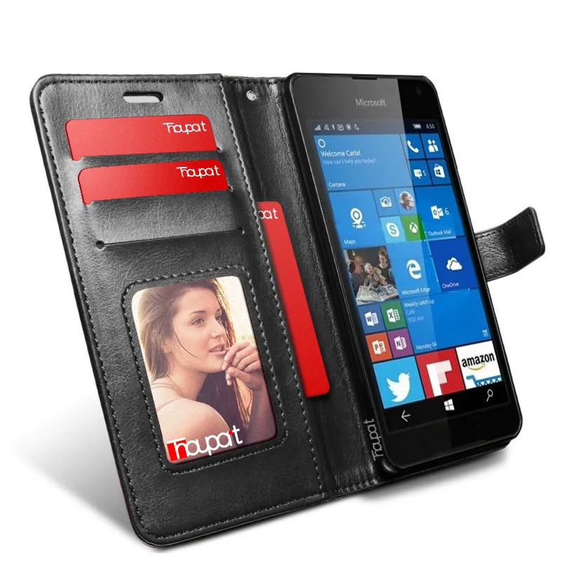 Чехлы Thouport для microsoft 650 чехол Lumia кожаный с подставкой фоторамка флип бумажник