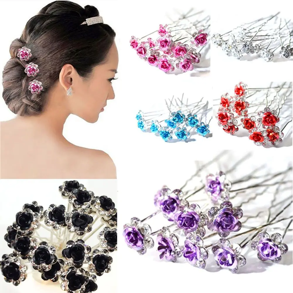 Женская заколка для волос с кристаллами 20 цветов|hair clip|rhinestone flower hair cliprhinestone clips |