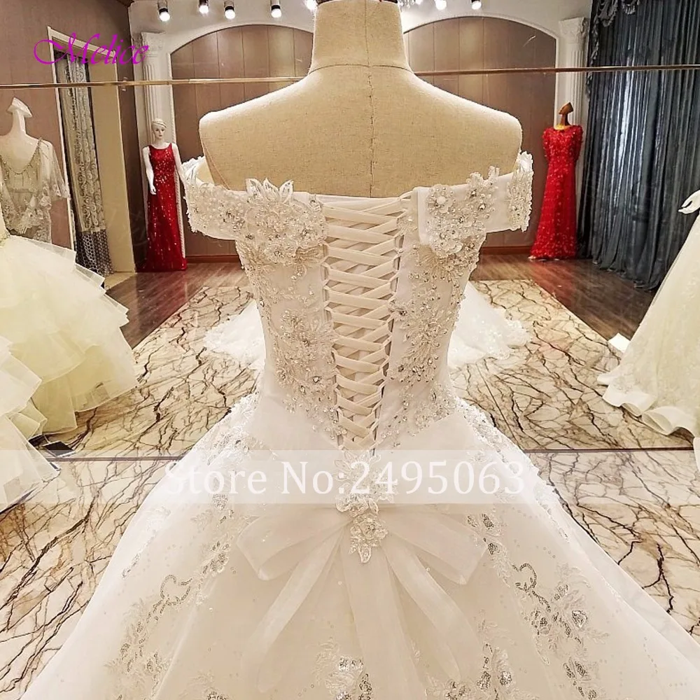 Свадебное платье без бретелек Fmogl Vestido de Noiva кружевное ТРАПЕЦИЕВИДНОЕ ПЛАТЬЕ с