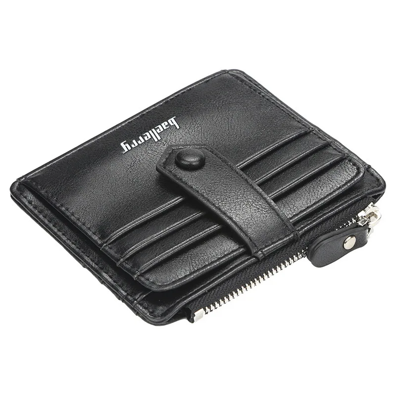 

Baellerry Brand Men's Card Bag Wallets Fashion Multi-card Driver's License Coin Purse Simple Zipper Thin Male Purses Carteiras
