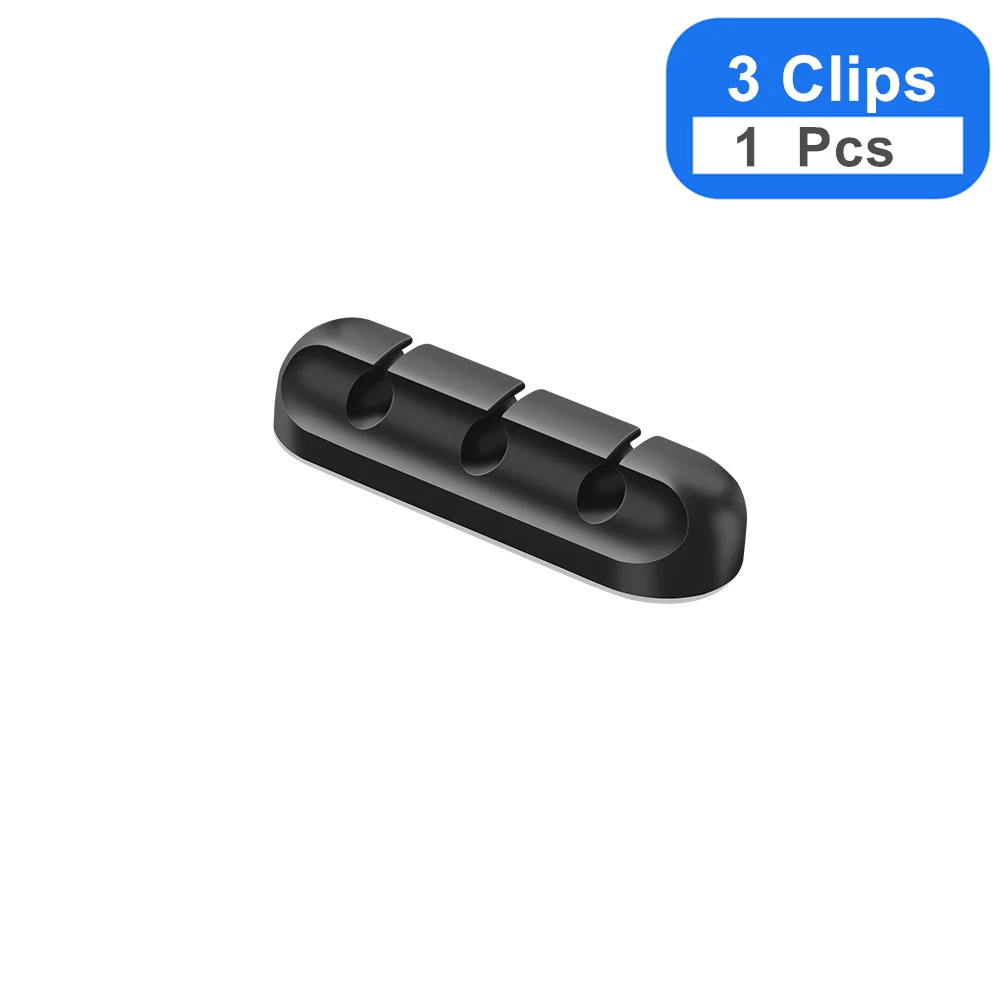 1Pcs 3Clips Олаф USB кабель держатель силиконовый Кабельный организатор гибкий устройство для сматывания шнура питания и Управление 3/5/7 зажимы держателя для Мышь наушники - Цвет: 1Pcs 3Clips