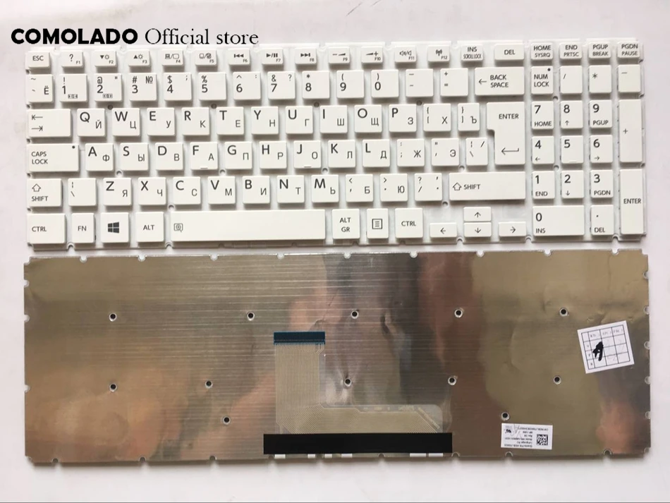 RU Русская клавиатура для Toshiba L50 B S50 без рамки белая раскладка|Клавиатуры замены| |