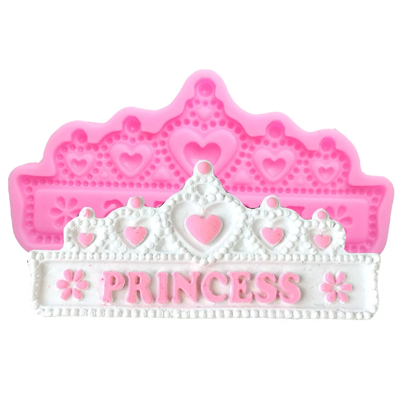 Sugarcraft Crown shape silicone mold fondant cake decorating tools gumpaste Princess Lace Cake Silicone Mold | Дом и сад