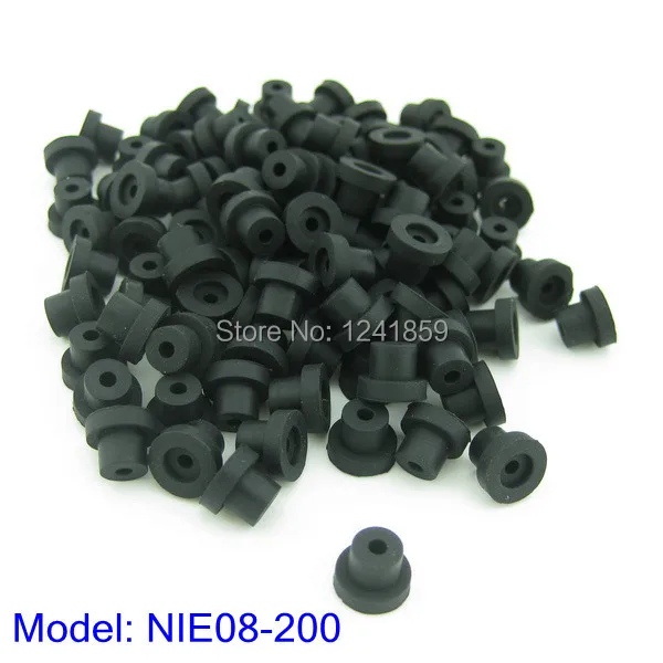 200 шт черные силиконовые половинные втулки для тату иглы поставка NIE08-200 # | Красота