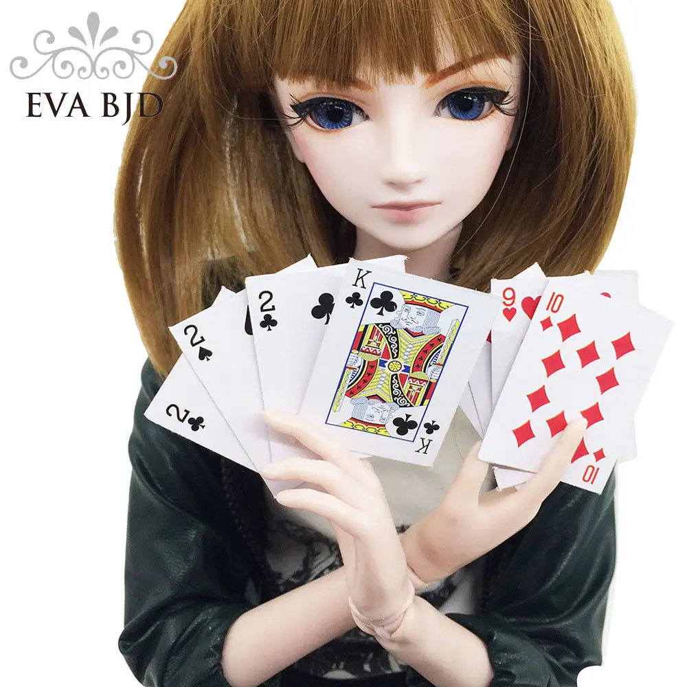 Eva BJD мини покер модель для SD кукла двусторонняя печать игрушка брелок не полный