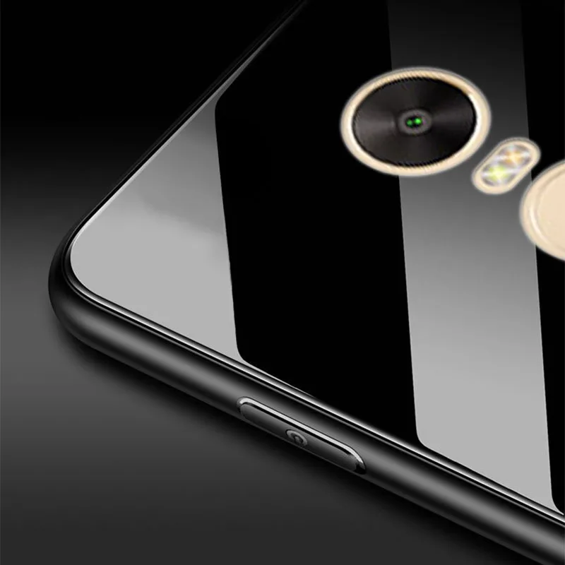 Yuetuo Оригинальный Роскошный Жесткий стеклянный зеркальный чехол для xiaomi redmi note 4 4x