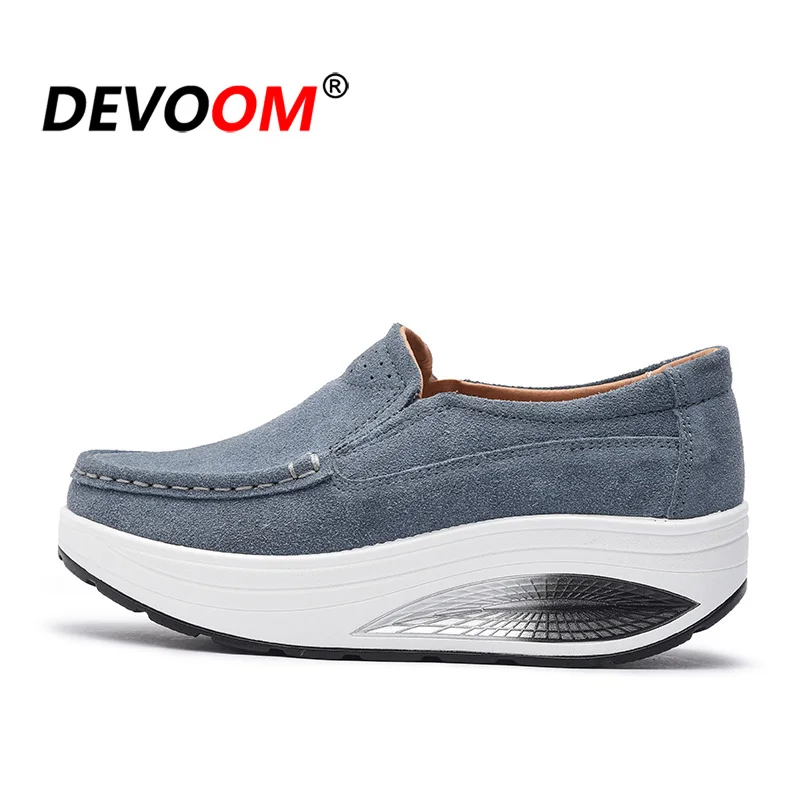 Серый Женская обувь; спортивная обувь; прогулочная обувь на плоской подошве; женская парусиновая обувь на платформе, увеличивающая рост; обувь на танкетке; спортивная обувь для похудения; 41 - Цвет: Серый