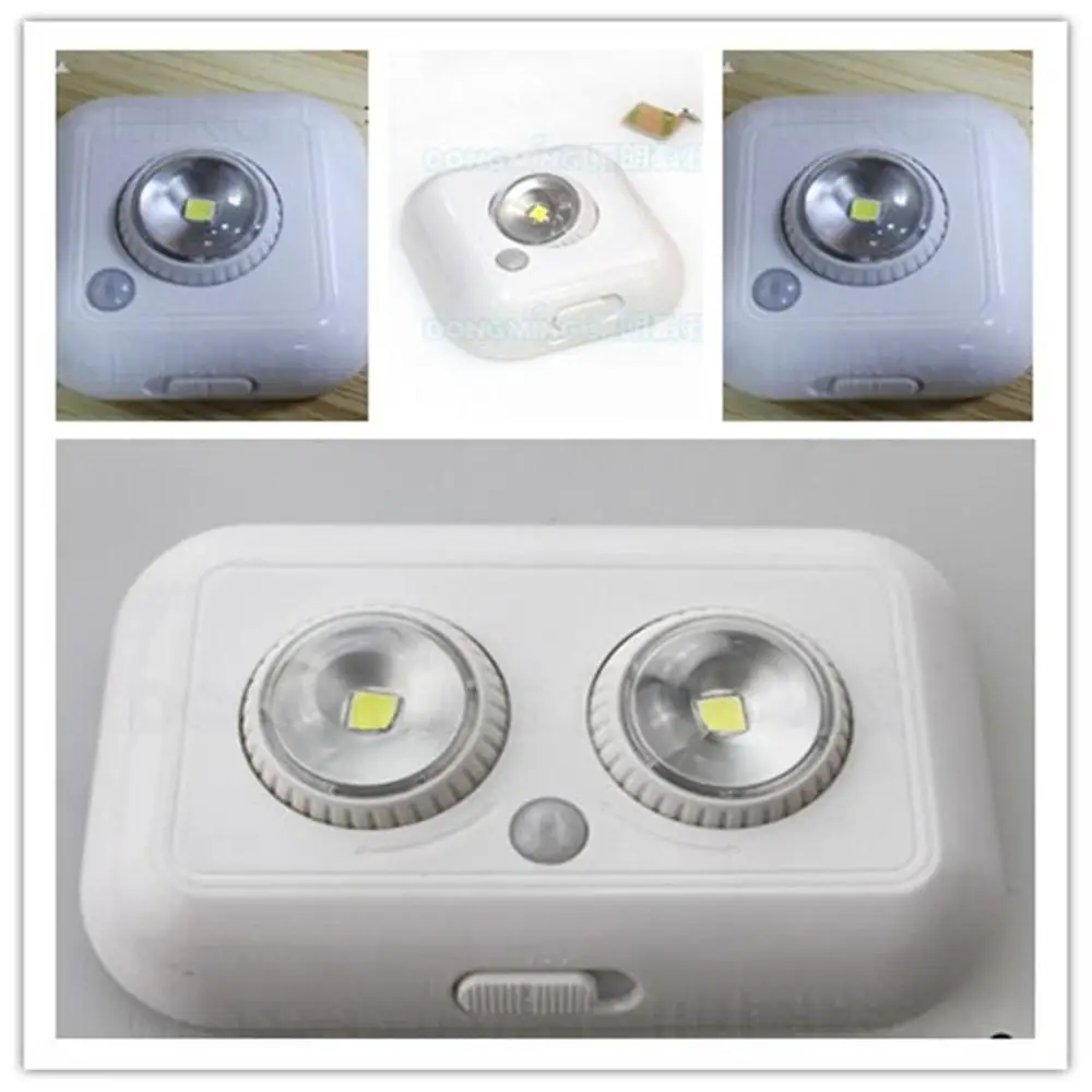 Battery PIR Human Body Motion&ampLight Sensor LED Light Wireless Infrared Induction Lamp for Cabinet Bedside Hallway | Освещение