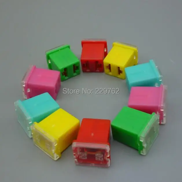 shhworldsea 20PCS Car Straight Female Terminals Link PAL Blade Fuses 20A 30A 40A 50A 60A n-line Lighter-Shape for Truck Boat | Автомобили