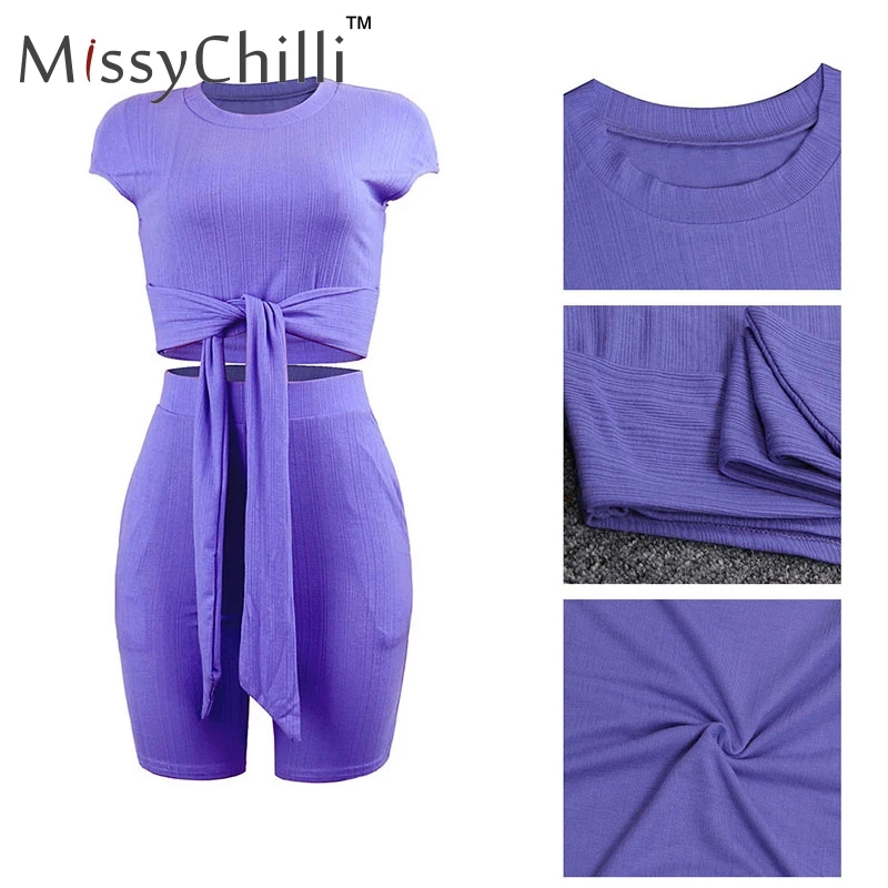 Женский трикотажный костюм MissyChilli черный короткий комбинезон на шнуровке летний