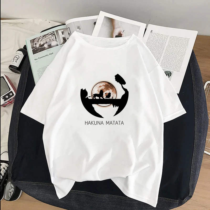 HAKUNA MATATA No pobes Advisory Король Лев Simba лучший друг для женщин Графические футболки harajuku