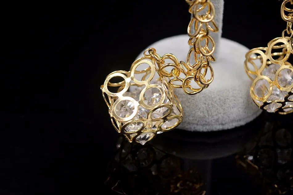 Sunny Jewelry Висячие серьги, модные ювелирные изделия для женщин, изысканные ювелирные изделия, циркониевые полые квадратные серьги для свадьбы