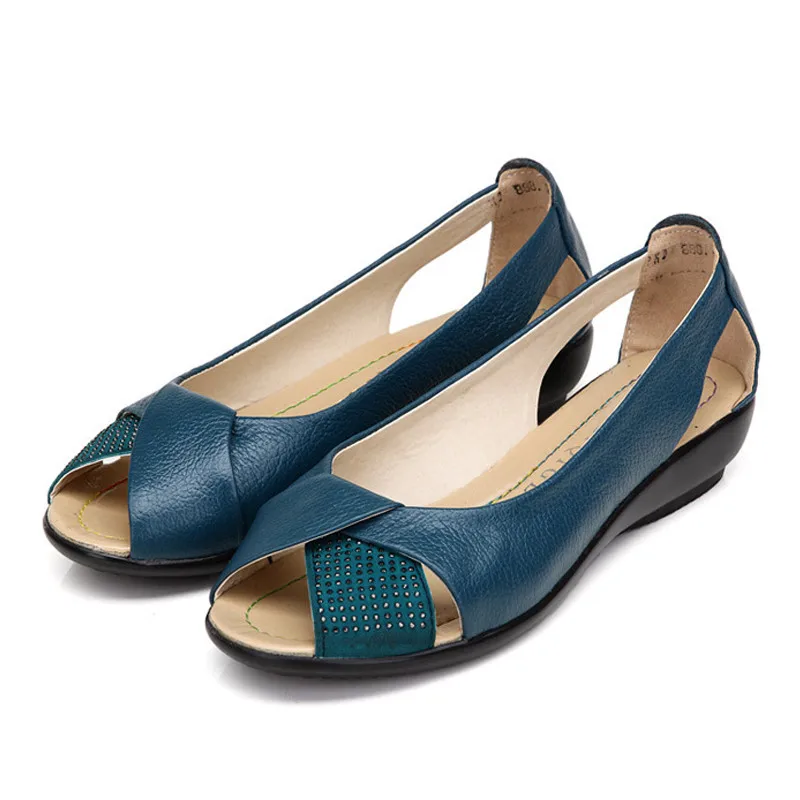 MVVJKE 2018 Summer Women Shoes Woman Genuine Leather Platform Sandals Open Toe Mother Wedges Casual | Обувь