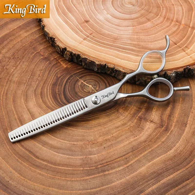 6.5 INCH W teeth Профессиональные филировочные ножницы для ухода за собаками 6,5 дюйма 32 Вт зубы и 6,75 дюйма 18 зубов из рыбьей кости Kingbird Новинка - Цвет: 6.5 INCH W teeth